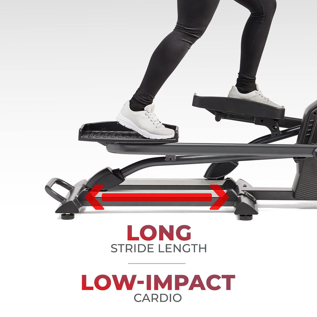 Sunny Health & Fitness Full Body Workout Elliptical Trainer with Digital Performance Monitor, Low Impact Exercise, and Optional Bluetooth with Exclusive SunnyFit App