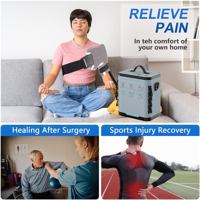 Cold Therapy Machine with Programmable Timer, Portable Ice Machine for Knee After Surgery, Knee Replacement Recovery System for Pain Relief with Compression Pad