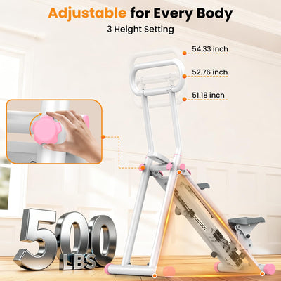 HXD-ERGO Stair Stepper, Upgrade 6-Level Resistance Stair Master with Adjustable Handlebar, Folding Stair Climber Workout Machine