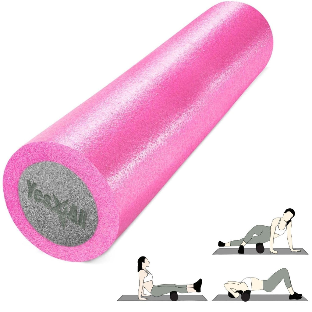 Yes4All High-Density EPP Round Back Roller Foam, Exercise Foam Roller for Yoga, Pilates & Stretching - 12, 18, 24, 36 inch