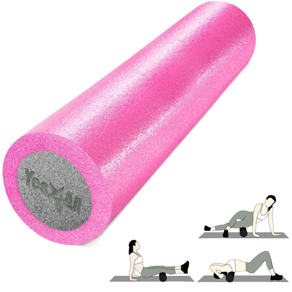 Yes4All High-Density EPP Round Back Roller Foam, Exercise Foam Roller for Yoga, Pilates & Stretching - 12, 18, 24, 36 inch
