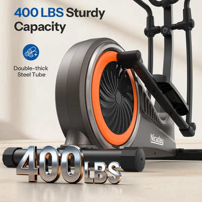 Niceday Elliptical Machine, Elliptical Exercise Machine for Home with Hyper-Quiet Magnetic Driving System, Elliptical Trainer with 15.5IN & 20IN Stride, 16 Resistance Levels, 500LBS Loading Capacity