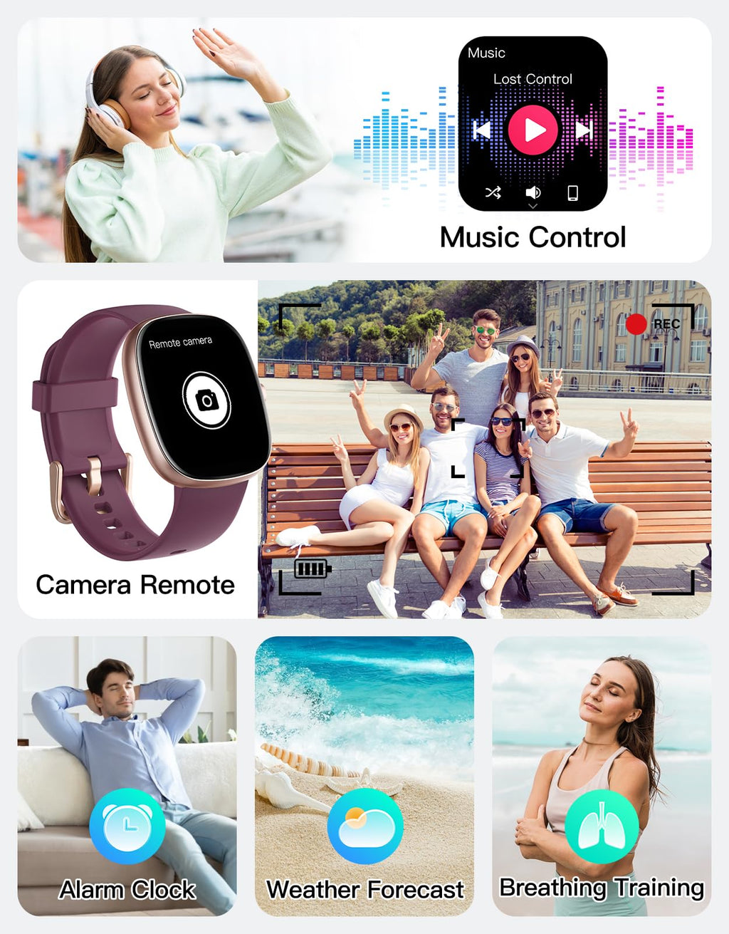 Fitness Tracker 2025 Ver. (Answer/Make Calls), 1.85" Smart Watch Fitness Watches for Women Men with 24/7 Heart Rate Blood Oxygen Monitor Sleep Tracker 100+ Sport Modes IP68 Waterproof (Pink)