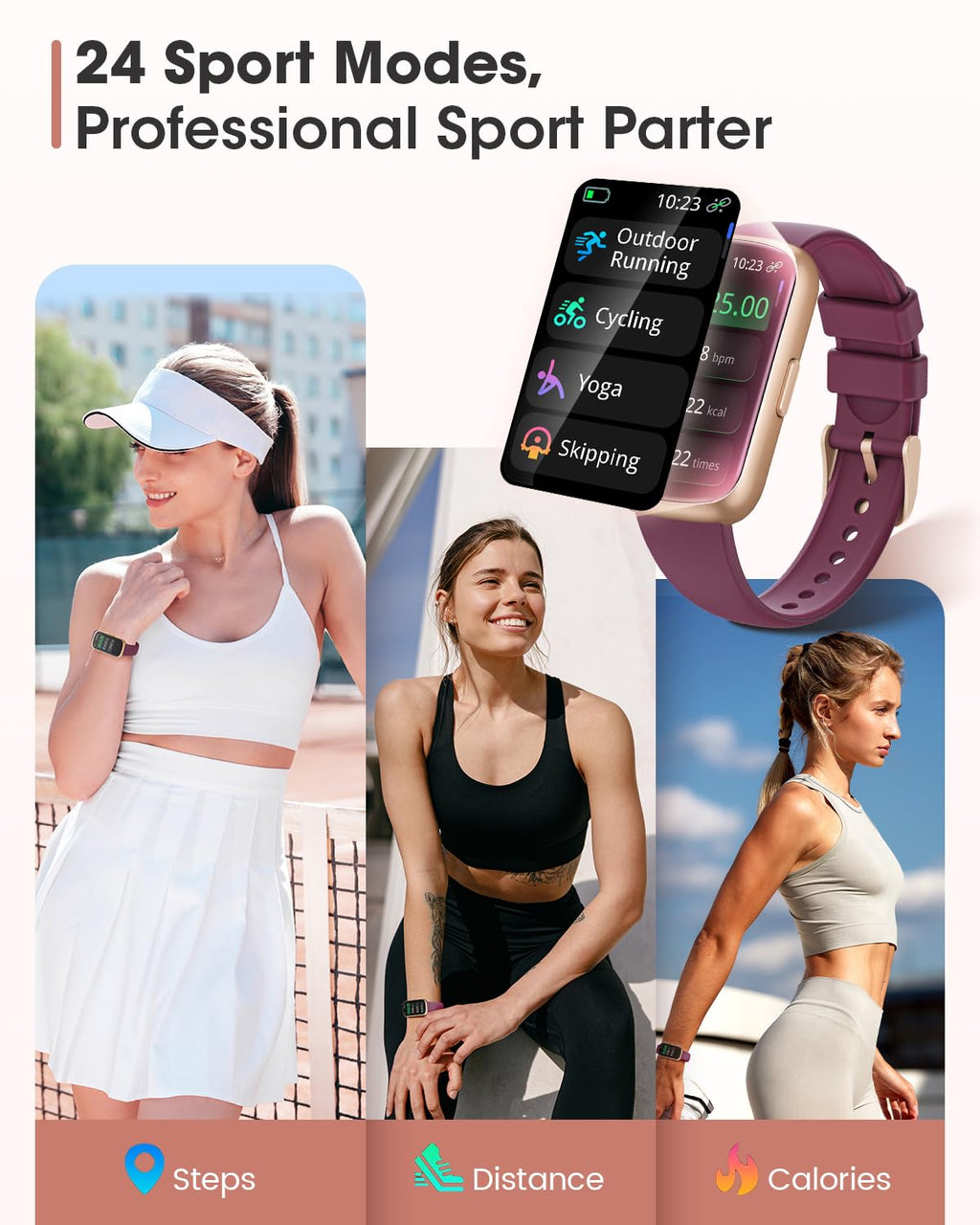 Fitness Watches for Women, Fitness Tracker with Heart Rate/SpO2 Monitor, Smart Watches for Women with Sleep/Step Tracker, 20+ Sport Modes Activity Tracker, Android Smart Watch for Phones