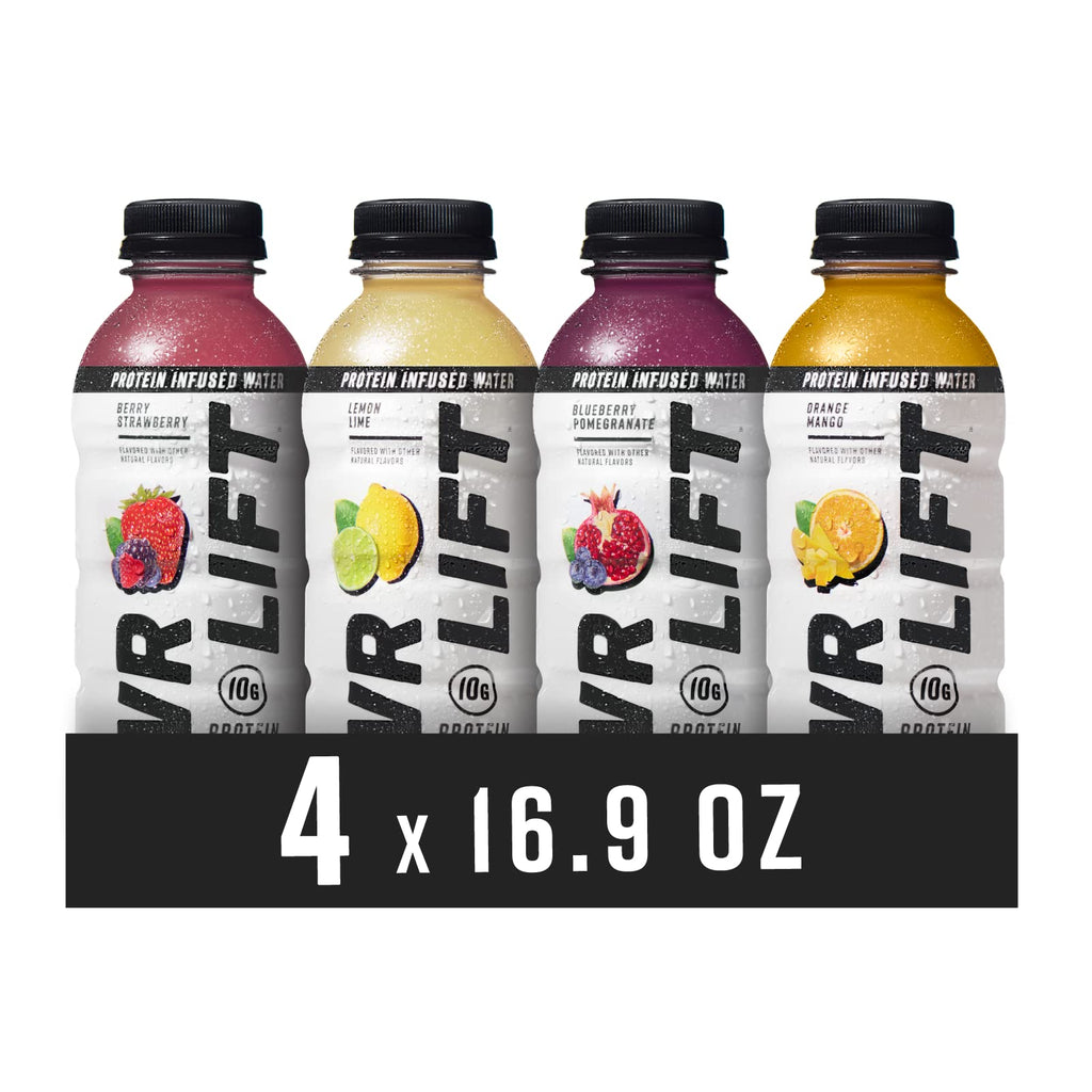 Whey Protein Water Sports Drink by PWR LIFT | Orange Mango | Keto, Vitamin B, Electrolytes, Zero Sugar, 10g of Protein | Post-Workout Energy Beverage | 16.9oz (Pack of 12)