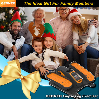 Under Desk Elliptical Machine, Electric Elliptical Exerciser for Senior, Quiet & Small Electric Seated Pedal Exerciser for Home with Display Monitor, Remote Control & 12 Adjustable Speeds