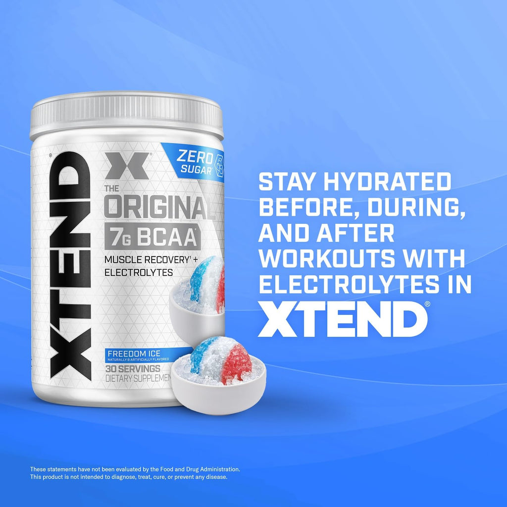 Xtend Original BCAA Powder 7g BCAA and 2.5g L-Glutamine, Sugar Free Post Workout Muscle Recovery Drink with Amino Acids for Men & Women, 30 Servings