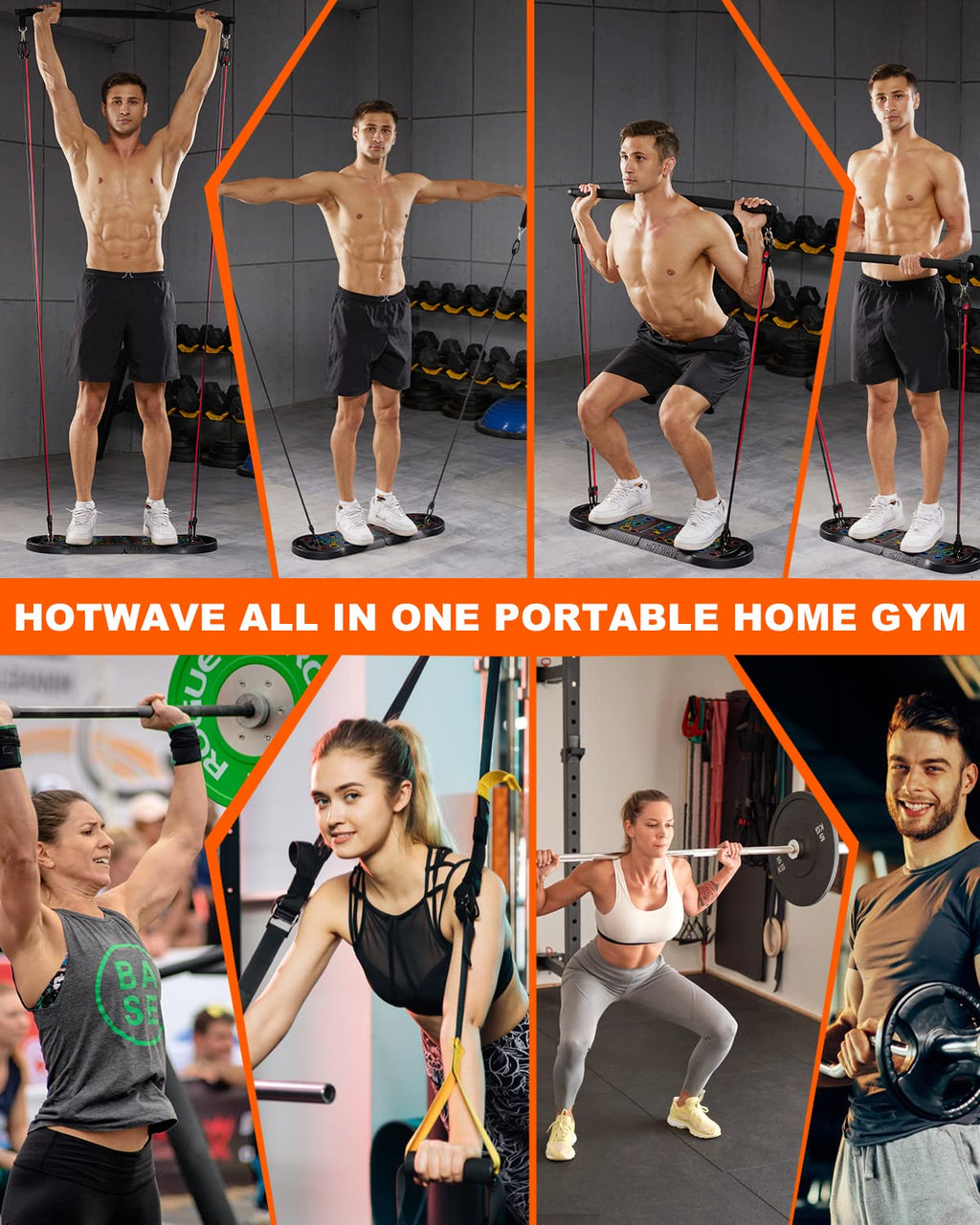 HOTWAVE Push Up Board Fitness, Portable Foldable 20 in 1 Push Up Bar at Home Gym, Pushup Handles for Floor. Professional Strength Training Equipment For Man and Women,Patent Pending
