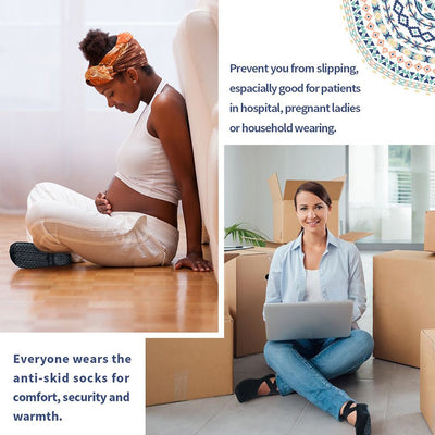 Ozaiic Pilates Socks for Women Non Slip Grip, Yoga Socks with Grippers for Barre, Hospital, Ballet, Dance, Barefoot Workout