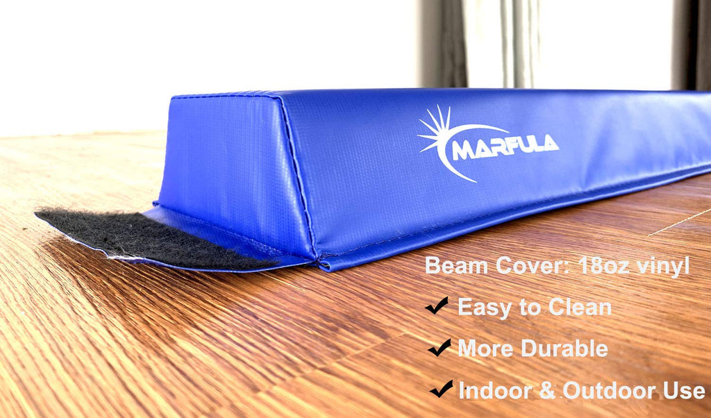 MARFULA Balance Beam - Folding Floor Gymnastics Equipment for Kids, Non Slip Base - 6 FT to 10 FT for Home Gym Use