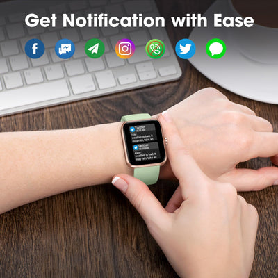 Smart Watch, Fitness Tracker with Heart Rate Monitor, Blood Oxygen, Sleep Tracker, 41mm Touchscreen Smartwatch for Android iOS Swimming Waterproof Pedometer Step Calories Tracker for Women Men