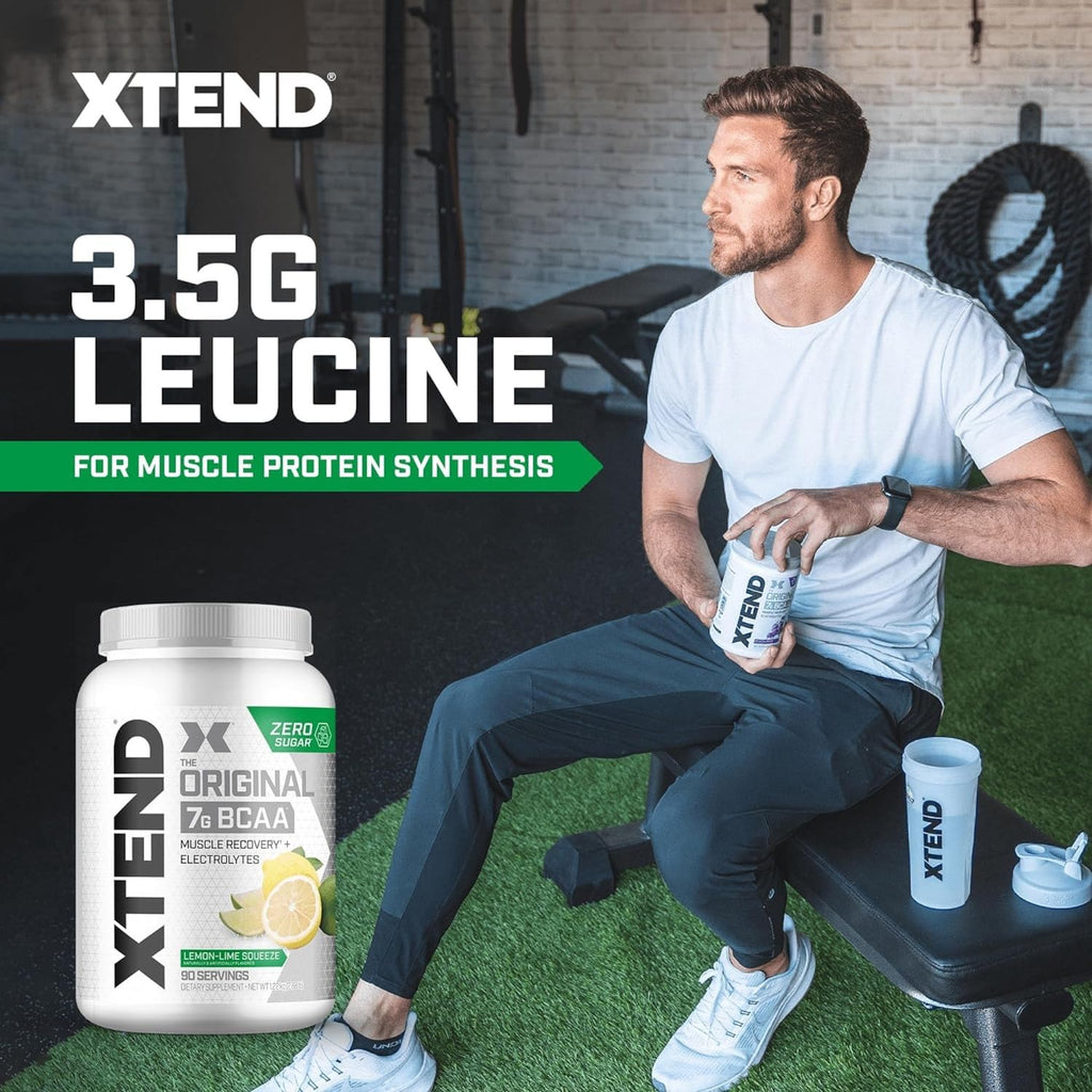 Xtend Original BCAA Powder 7g BCAA and 2.5g L-Glutamine, Sugar Free Post Workout Muscle Recovery Drink with Amino Acids for Men & Women, 30 Servings