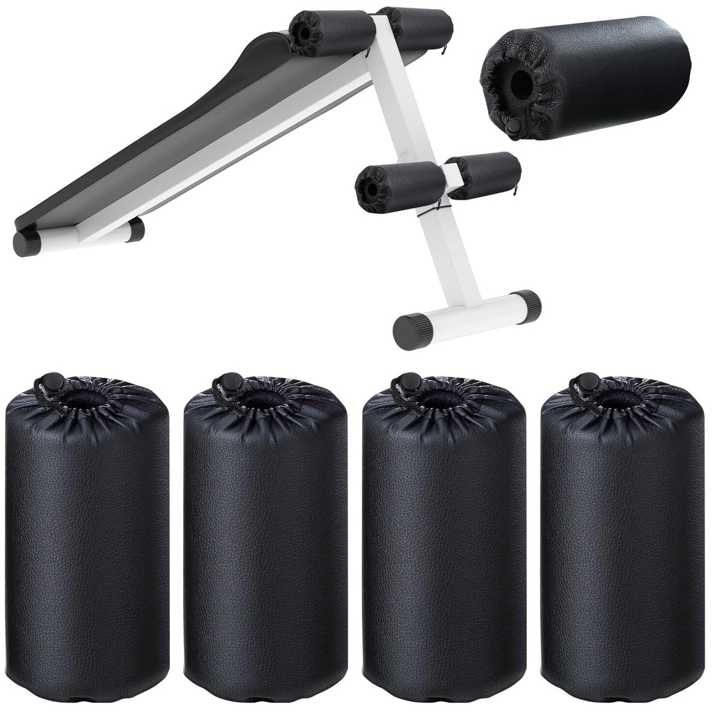 4 Pcs Foam Foot Pads Foam Roller Pad Replacement for Weight Bench Inversion Table and Gym Exercise Equipments(7 x 3.5 x 0.8 Inches)