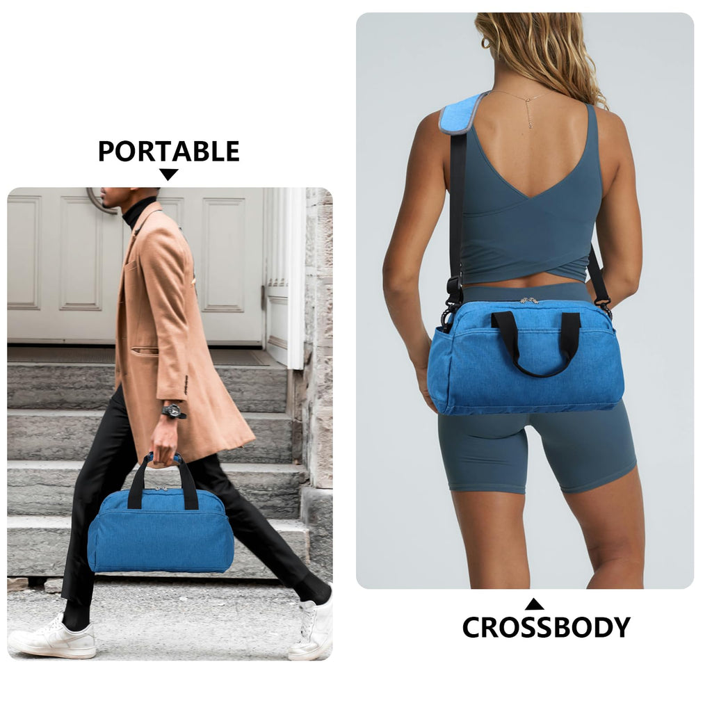 14 inch Small Gym Bag for Women & Men, Mini Duffel Bag for Travel Sports Lightweight Carry On Bag (Light Green)