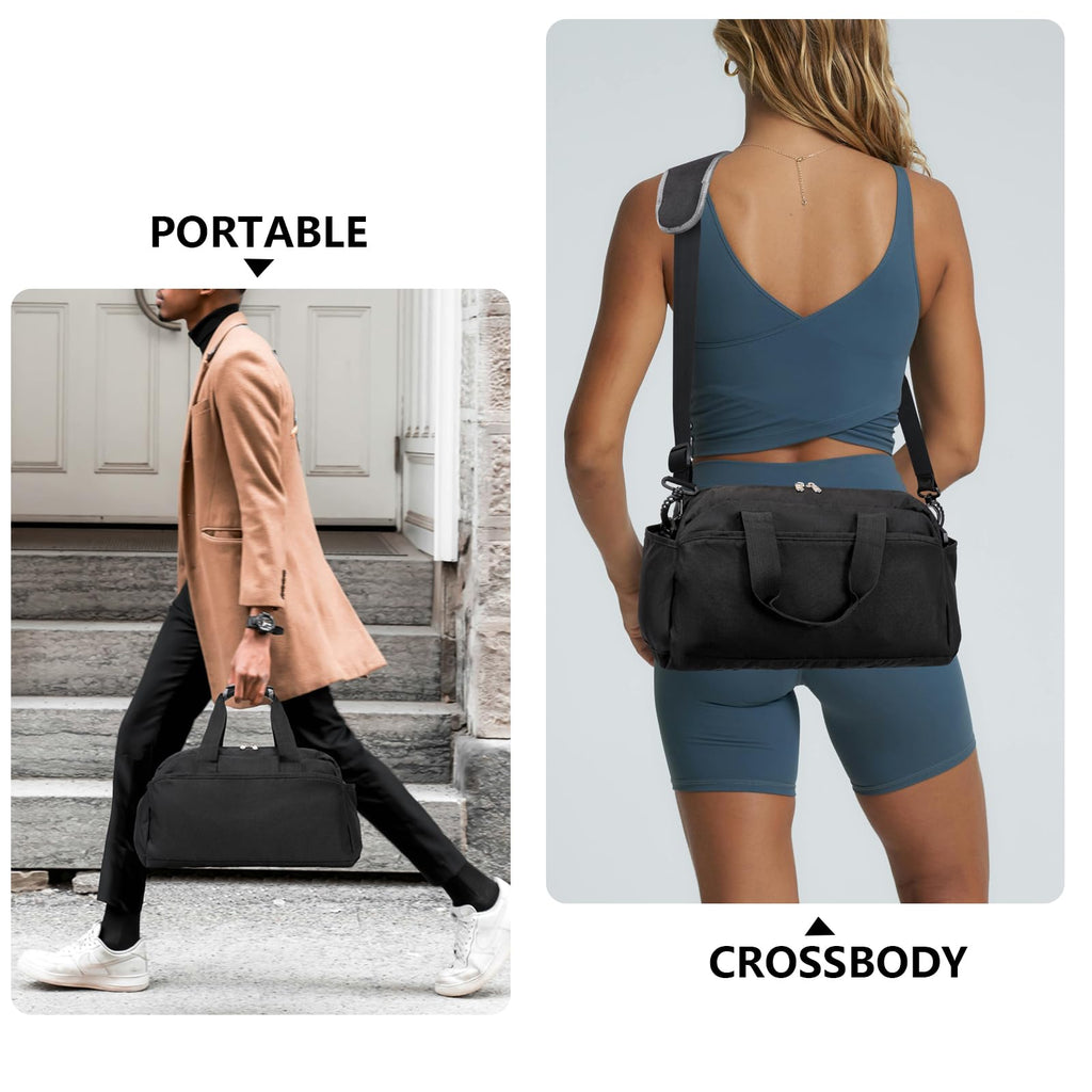 14 inch Small Gym Bag for Women & Men, Mini Duffel Bag for Travel Sports Lightweight Carry On Bag (Light Green)