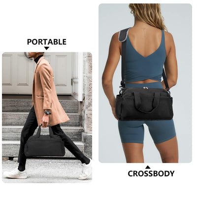 14 inch Small Gym Bag for Women & Men, Mini Duffel Bag for Travel Sports Lightweight Carry On Bag (Light Green)