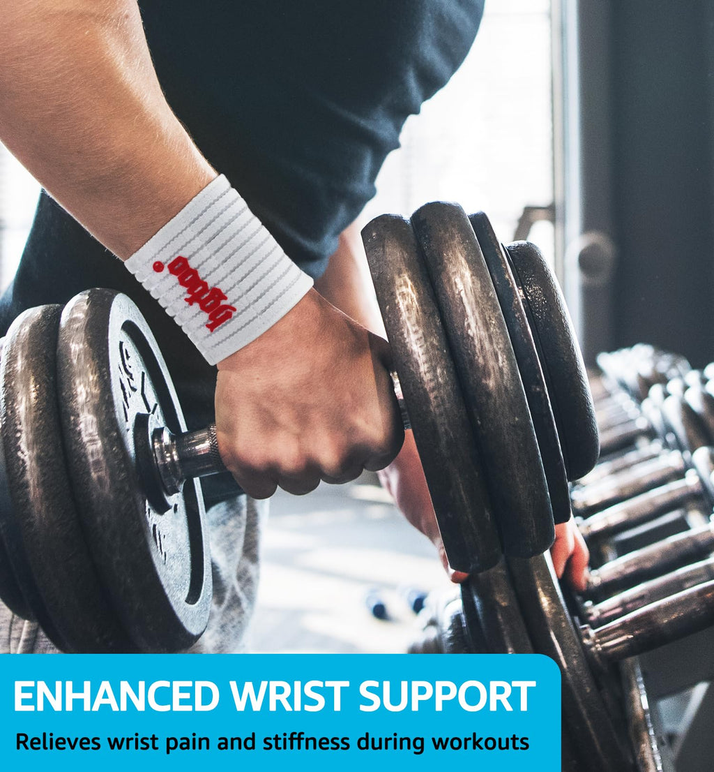 Compression Wrist Bands (2 PCS), High-Elastic Straps Wrist Wraps Wrist Brace for Sports Weightlifting Tennis Basketball Tendonitis Carpal Tunnel Arthritis - Breathable Fabric (Black)