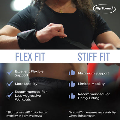 Rip Toned 18” Wrist Wraps - USPA Endorsed Wrist Straps for Weightlifting - Quality Wrist Support - Adjustable, Durable, Machine Washable - Gym Wraps for Powerlifting - for Men & Women