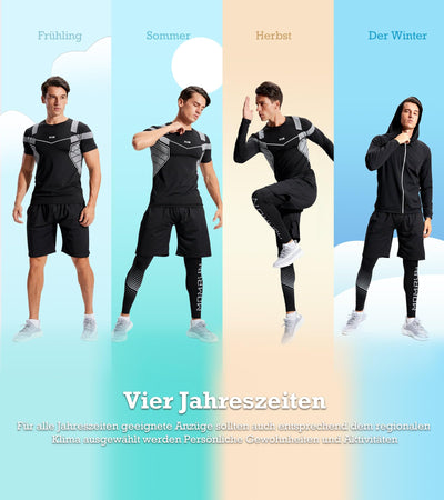 BOOMCOOL 5PCS Gym Clothes for Men Workout Sets