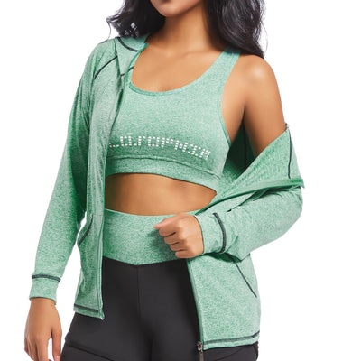 5pcs Workout Outfits for Women Athletic Sets Sport Suits Yoga Gym Fitness Exercise Clothes Jogging Tracksuits