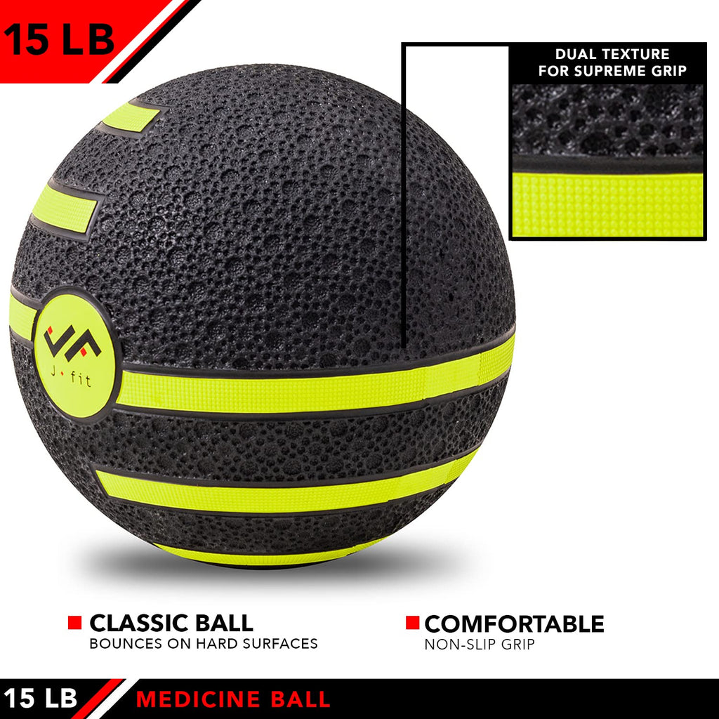 JFIT Medicine Exercise Ball with Dual Texture