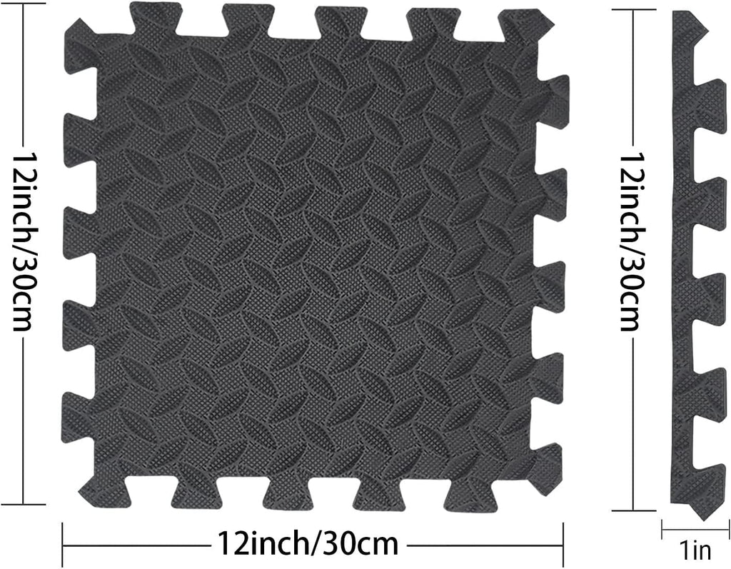 Febyyer Interlocking Soft Foam Floor Mat - 20 Tiles Protective Gym Flooring Set, Exercise Mats EVA Puzzle Rubber Tiles, Ground Surface Protection Workout Underlay Matting Sports Home Fitness Garage