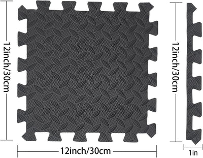 Febyyer Interlocking Soft Foam Floor Mat - 20 Tiles Protective Gym Flooring Set, Exercise Mats EVA Puzzle Rubber Tiles, Ground Surface Protection Workout Underlay Matting Sports Home Fitness Garage