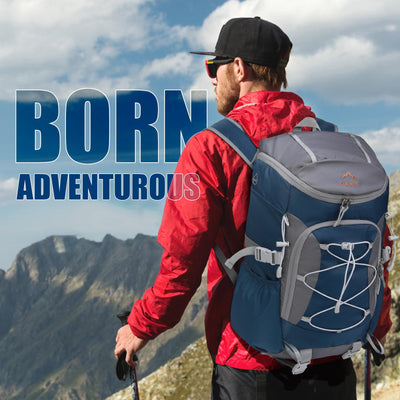 RAINSMORE Foldable Hiking Backpack for Women Men Packable Camping Backpack 40L Waterproof Hiking Daypack Bag Lightweight Collapsible Daypack for Travel Trekking Mountaineering Large Capacity Black