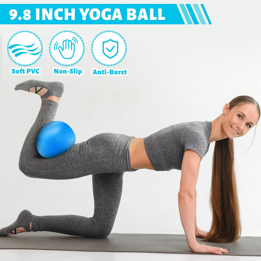 Pilates Ring Circle Set 18 Pcs Exercise Equipment Accessories for Women Workouts Pilates Ball Stretching Strap Magic Circle Yoga Ring Gym Back Bag Resistance Band Anti Slip Socks