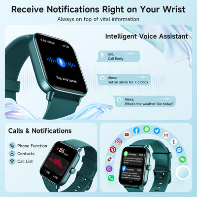 Smart Watch for Women Android & iPhone, Alexa Built-in, IP68 Waterproof Activity Fitness Tracker with Bluetooth Call (Answer/Make), 1.8" Smartwatch with Heart Rate/SpO2/Sleep Monitor, 100+ Sports Mode