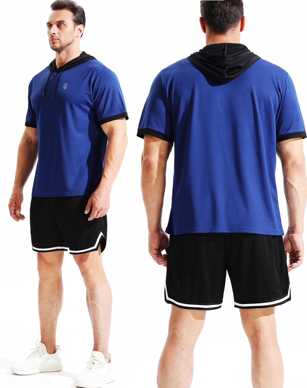 NELEUS Men's Dry Fit Performance Athletic Shirt with Hoods