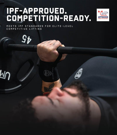 Gymreapers Weightlifting Wrist Wraps (IPF Approved) 18" Professional Quality Wrist Support with Heavy Duty Thumb Loop - Best Wrap for Powerlifting Competition, Strength Training, Bodybuilding