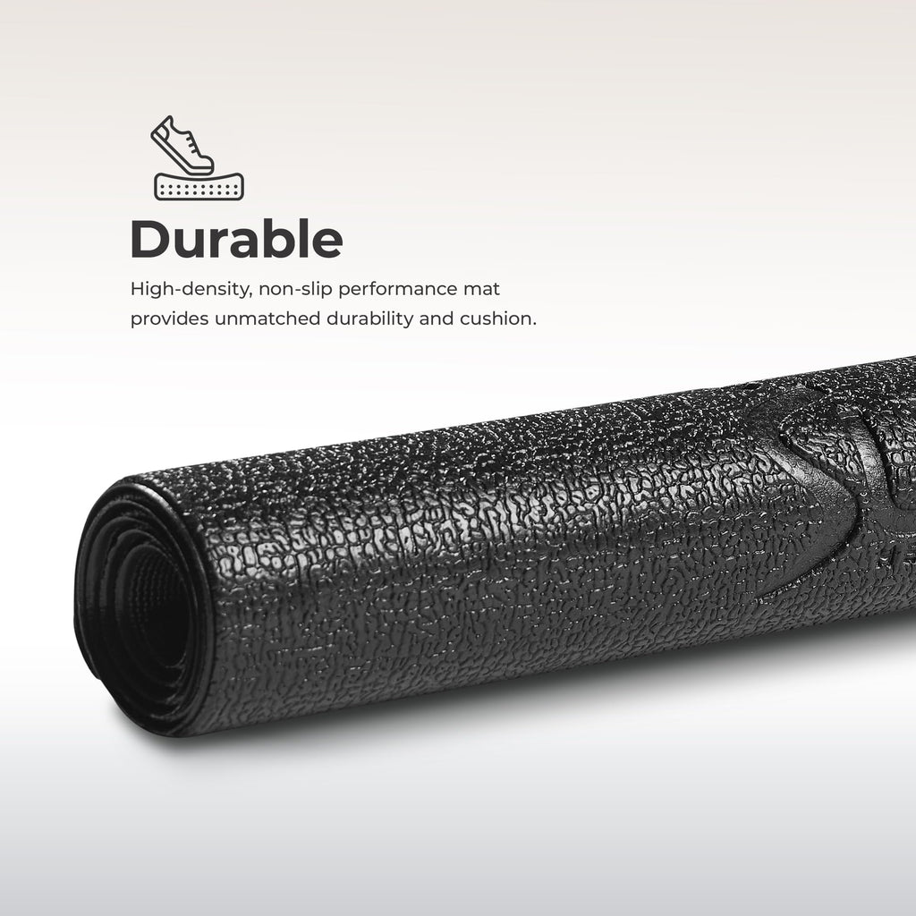 Sunny Health & Fitness Non-Slip Home Gym Mat – Workout Floor Protection Foam Pad for Treadmill, Bike, Elliptical, Yoga and Exercise Equipment or Standing Desk in 4 Size Options