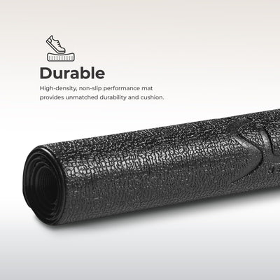 Sunny Health & Fitness Non-Slip Home Gym Mat – Workout Floor Protection Foam Pad for Treadmill, Bike, Elliptical, Yoga and Exercise Equipment or Standing Desk in 4 Size Options