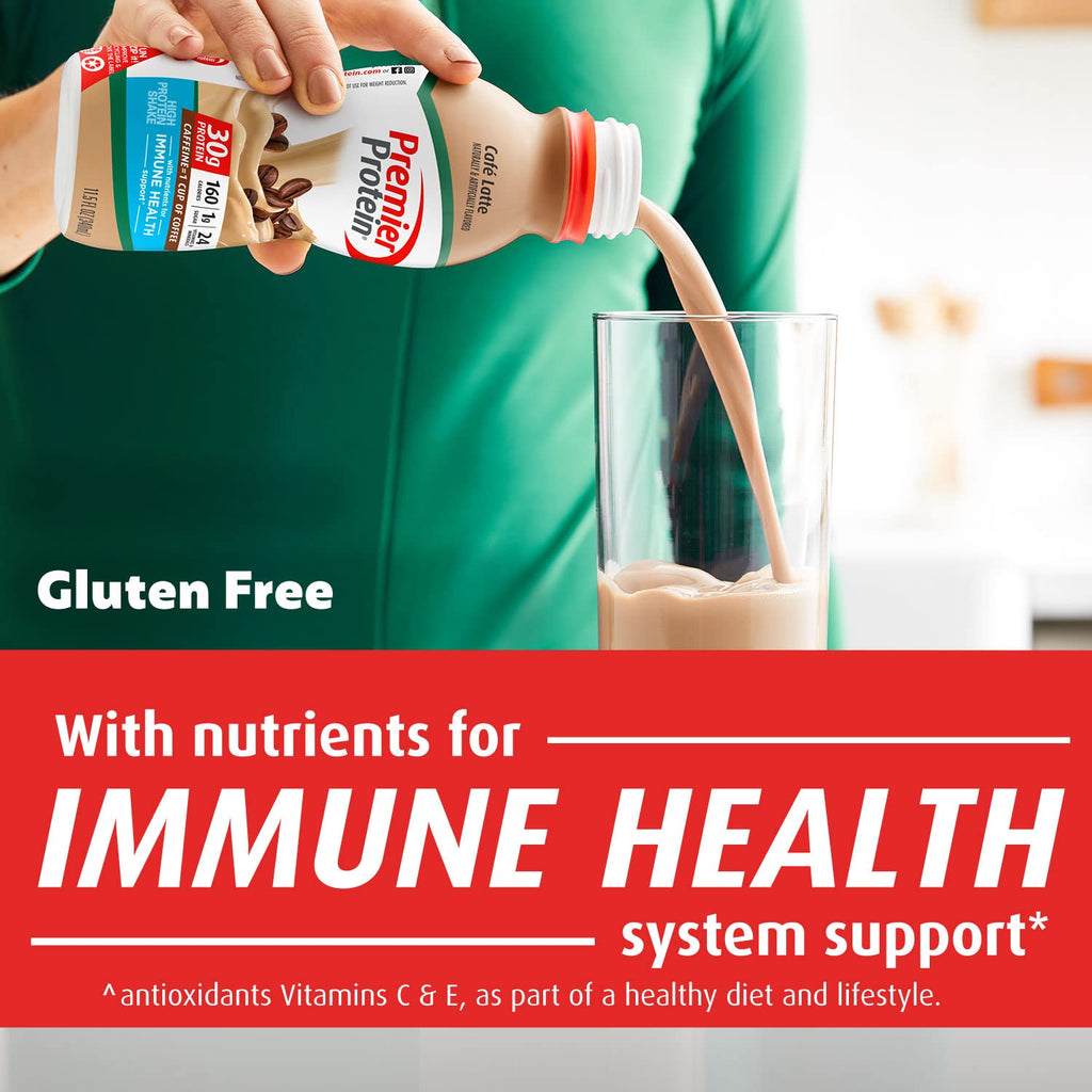 Premier Protein Shake, Chocolate, 30g Protein 1g Sugar 24 Vitamins Minerals Nutrients to Support Immune Health, 11.5 fl oz (Pack of 12)