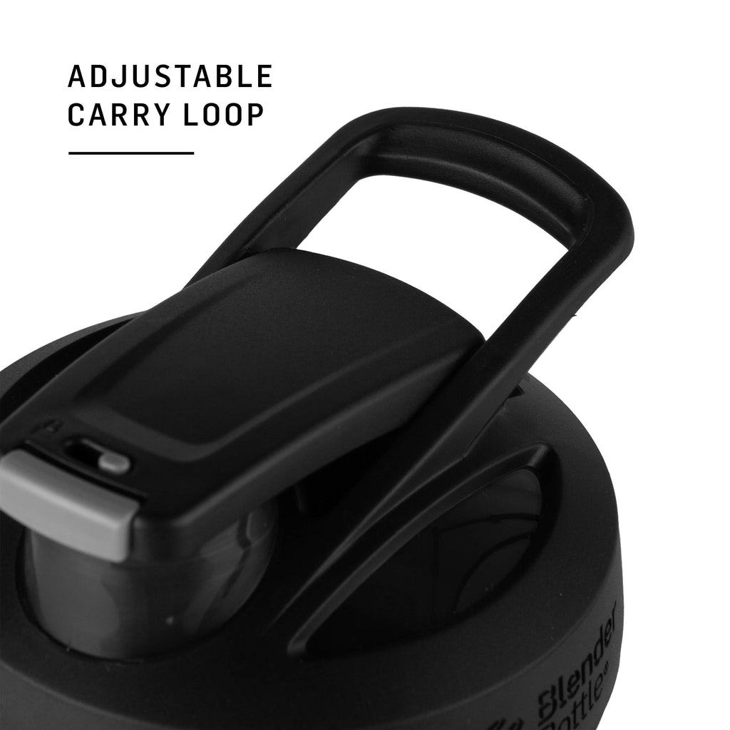 BlenderBottle Superman Strada Shaker Cup Insulated Stainless Steel Water Bottle with Wire Whisk, 24-Ounce, Man of Steel - Blue