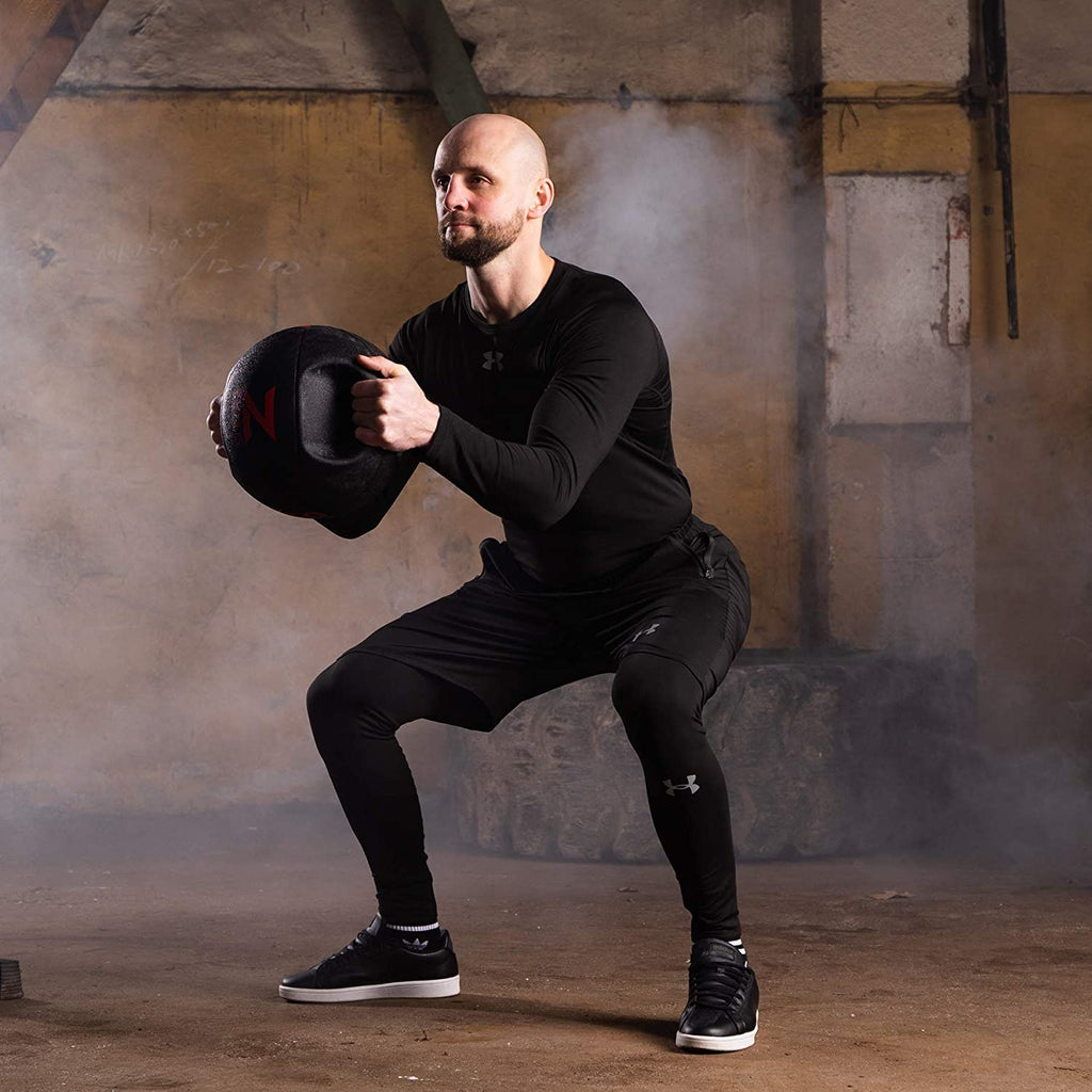 ZELUS Medicine Ball with Dual Grip| 10/20 lbs Exercise Ball |Weight Ball with Handles| Textured Grip Exercise Ball |Strength Training| Core Workouts