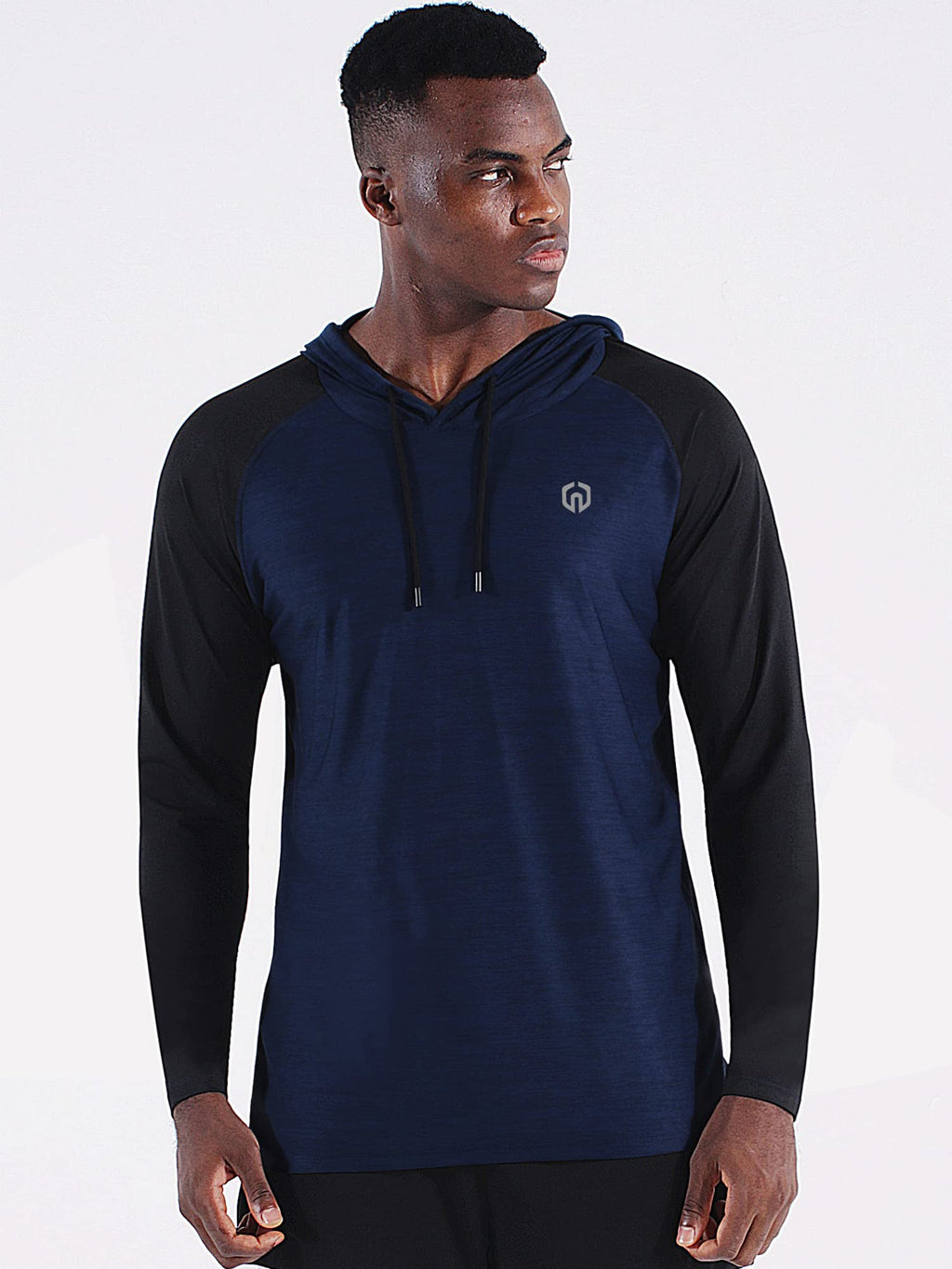 NELEUS Men's Dry Fit Athletic Shirt Workout Running Long Sleeve Shirts with Hoods