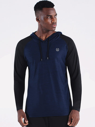 NELEUS Men's Dry Fit Athletic Shirt Workout Running Long Sleeve Shirts with Hoods