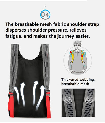 16L Lightweight Foldable Hiking-Backpack Small Packable-Daypack For Travel,Ultralight Water-Resistant Gym Bag Men Women Easy Carry-on (Royal Blue)