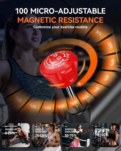 pooboo Exercise Bike, Adjustable Magnetic/Brake Pad Resistance Silent Belt Drive, Indoor Cycling Bike for Home Cardio, Fitness Stationary Bike with 350lbs/300lbs Weight Capacity &Upgraded Version Seat