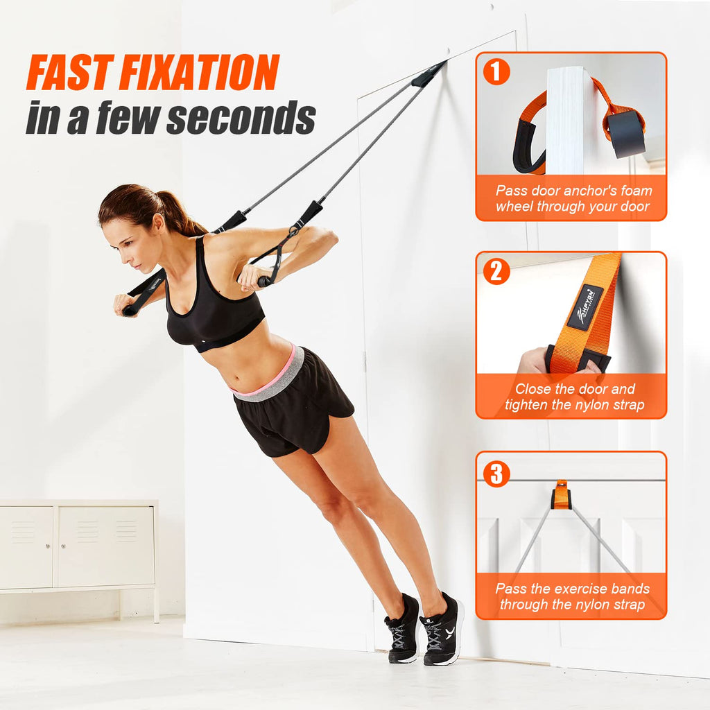 HPYGN Door Anchor for Resistance Bands, Home-Gym Workout Exercise Attachment for Yoga Strap, Physical Therapy and Closed Loop Bands, Heavy Duty System