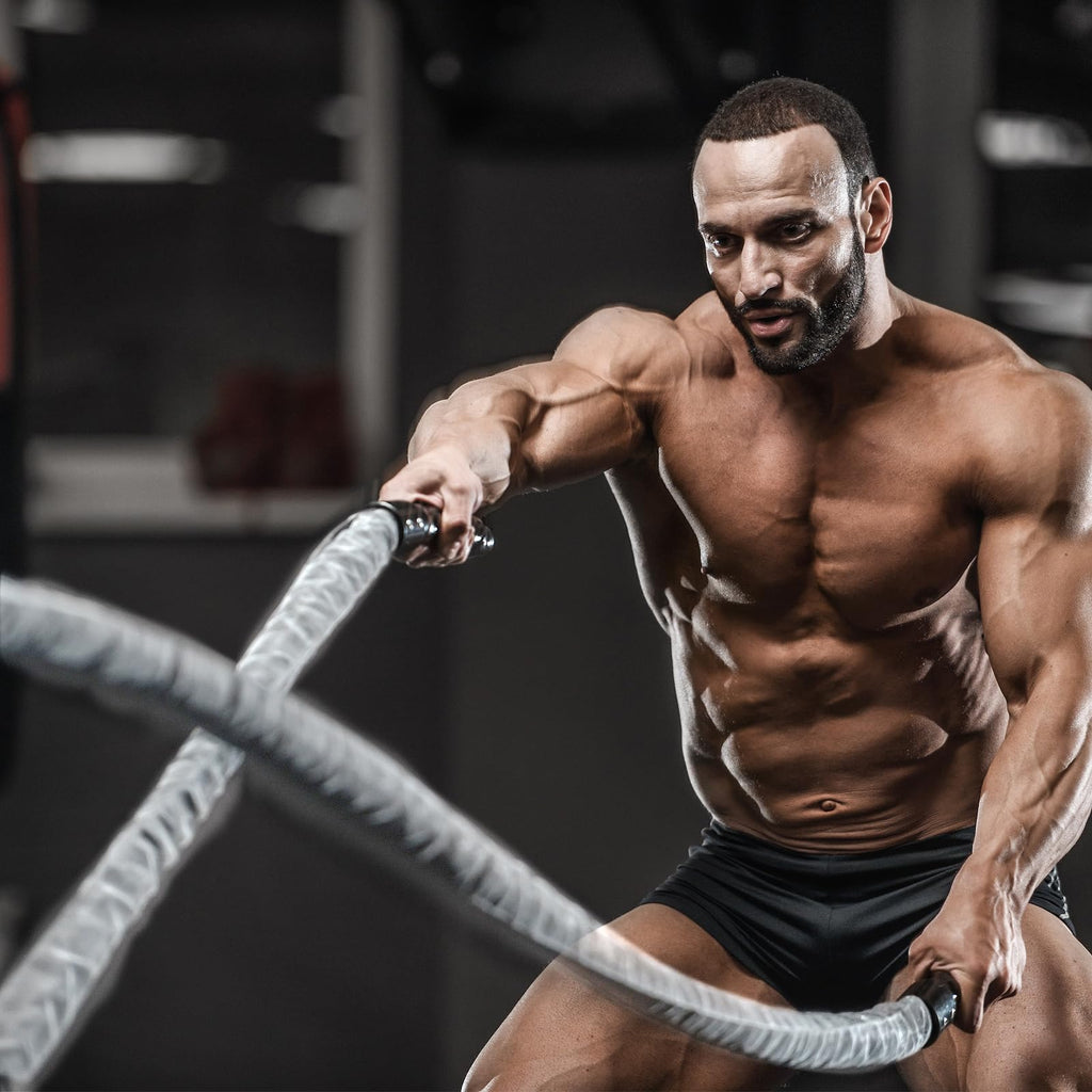 Battle Ropes Black Workout Rope 1 inch Battle Ropes for Home Gym 30ft Exercise Ropes for Working Out Heavy Ropes for Exercise Training Weighted Rope Weighted Workout Rope Battle Rope