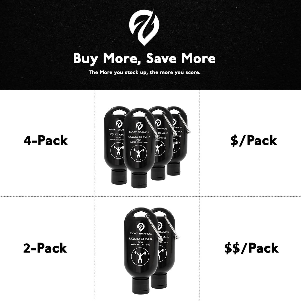 Liquid Chalk, Mess Free Gym Chalk for Weightlifting, Gymnastics, Rock Climbing, Dancing, and Lifting. Sweat Resistant and Long Lasting for Stronger Hand Grip. Package May Vary.