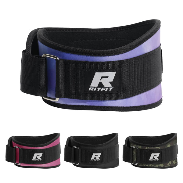 RitFit Weight Lifting Belt - Great for Squats, Lunges, Deadlift, Thrusters - Men and Women - 6 Inch Black/Camouflage