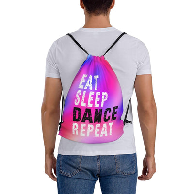 Gymnastics Drawstring Backpack Light Gym String Bag Pink Water Resistant Sackpack Sport Yoga Daypack For Womens Mens