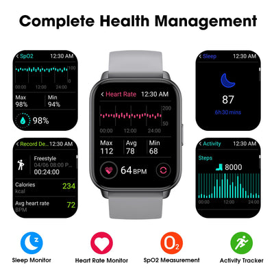 EURANS Smart Watch No App/Phone Required, Long Battery Life Fitness Tracker Watch,HD Screen, Waterproof Activity Tracker with Step Counter for Walking, Pedometer, Calories Tracker for Men Women