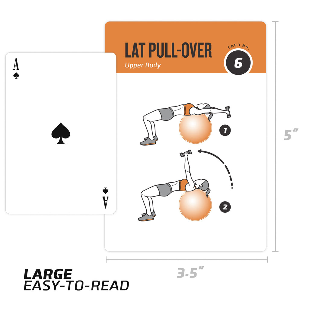 NewMe Fitness Stretching Workout Cards, Instructional Fitness Deck for Women & Men, Beginner Fitness Guide to Training Exercises at Home or Gym