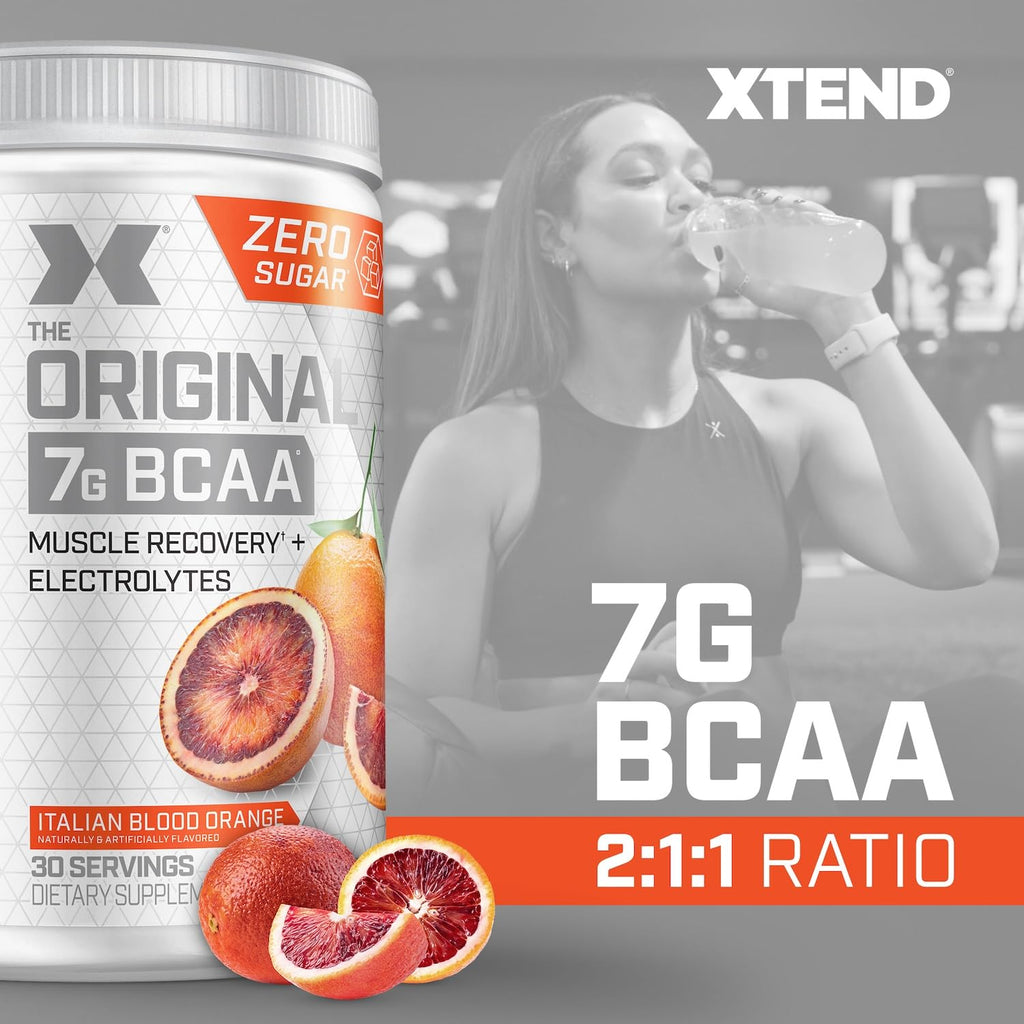 Xtend Original BCAA Powder 7g BCAA and 2.5g L-Glutamine, Sugar Free Post Workout Muscle Recovery Drink with Amino Acids for Men & Women, 30 Servings
