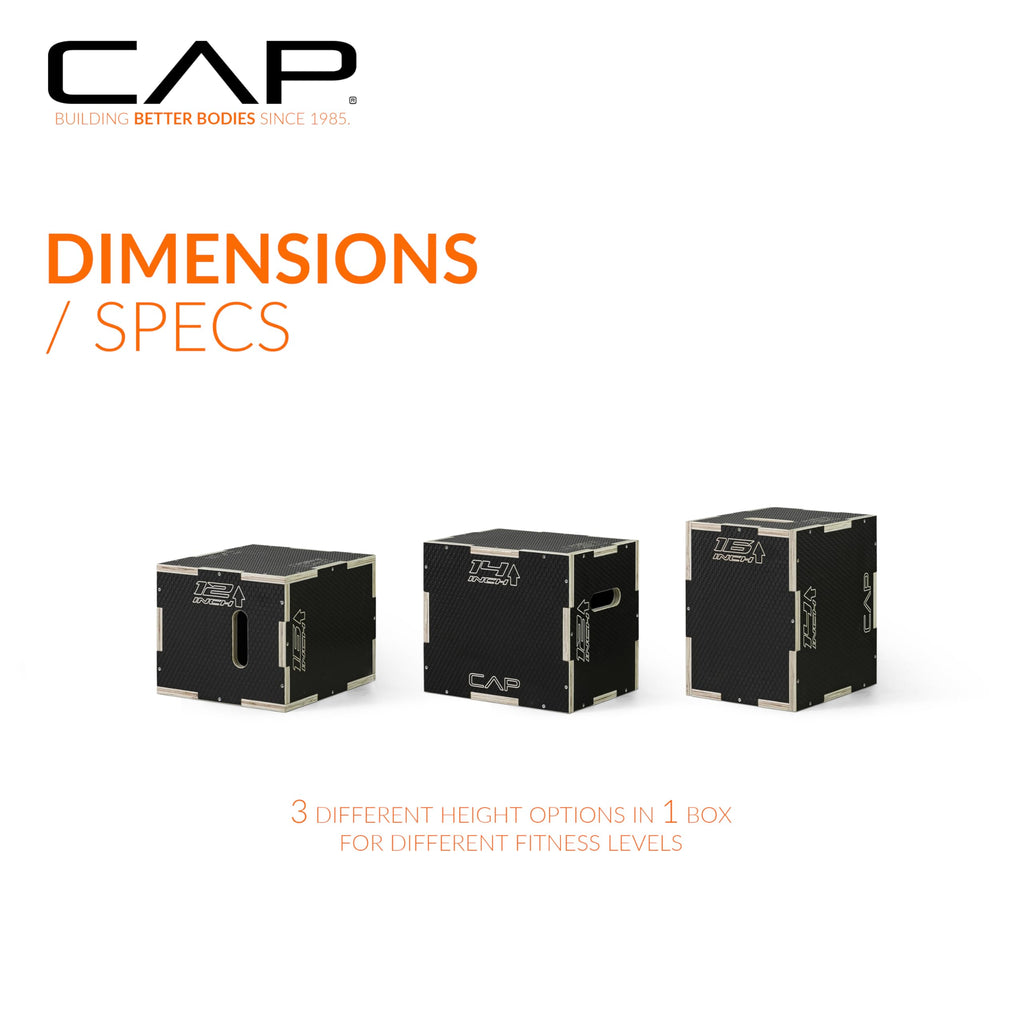 CAP Barbell 3-in-1 Plyometric Box | Multiple Styles and Sizes